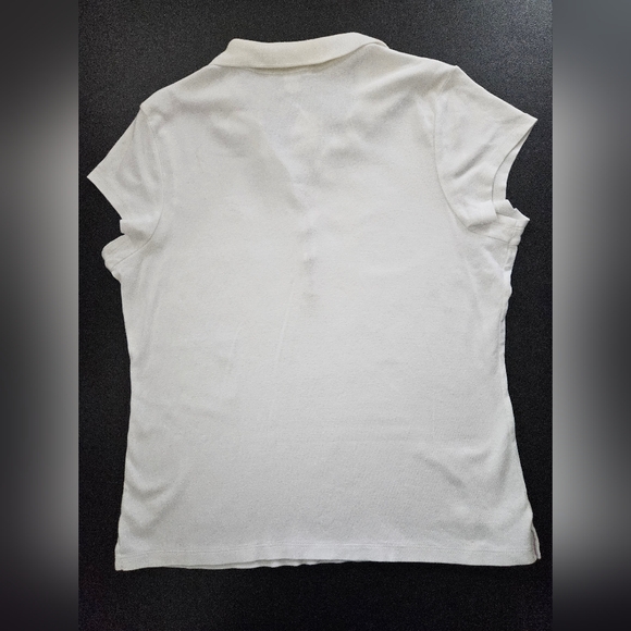 NWT - Banana Republic White Cotton Polo Shirt - Size XL - Picture 6 of 7